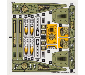 LEGO Sticker Sheet for Set 70227 - Solid background (21330)