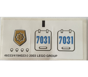 레고 Sticker Sheet for Set 7031 (46033)