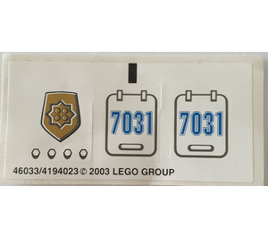 LEGO Aufkleber Sheet for Set 7031 (46033)