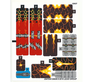 LEGO Sticker Sheet for Set 70321 (25470 / 25472)