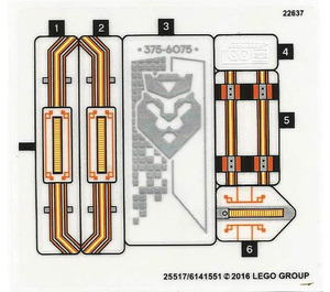 LEGO Sticker Sheet for Set 70324 (25517)