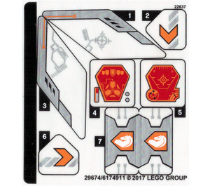 LEGO Sticker Sheet for Set 70348 (29674)