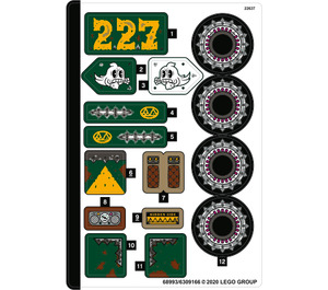 LEGO Sticker Sheet for Set 70434 (68993)