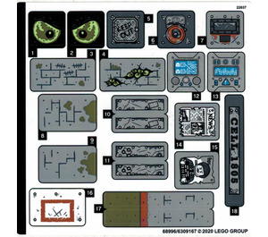 LEGO Sticker Sheet for Set 70435 (68996)