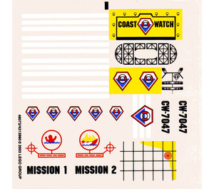 LEGO Sticker Sheet for Set 7047 (48072)