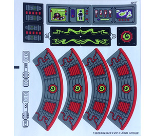 LEGO Sticker Sheet for Set 70504 (13029)