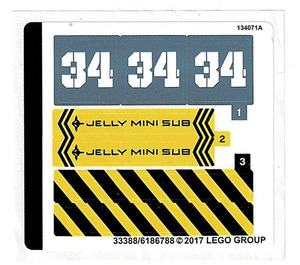LEGO Sticker Sheet for Set 70610 (33388)