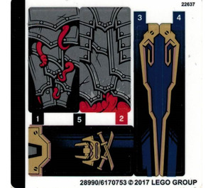 LEGO Autocollant Sheet for Set 70625 (28990)