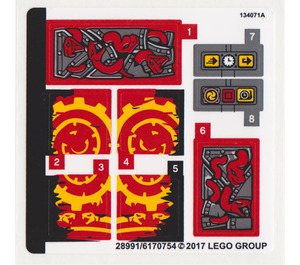 레고 Sticker Sheet for Set 70626 (28991)