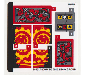 LEGO Autocollant Sheet for Set 70626 (28991)