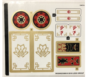 LEGO Sticker Sheet for Set 70643 (39326)