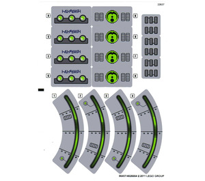 LEGO Sticker Sheet for Set 7065 (96457)