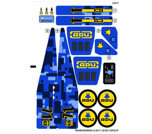 LEGO Sticker Sheet for Set 7066 (96458)