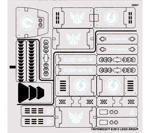 LEGO Sticker Sheet for Set 70705 (13070)