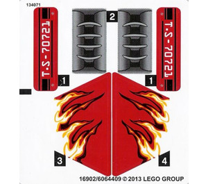 LEGO Autocollant Sheet for Set 70721 (16050 / 16902)