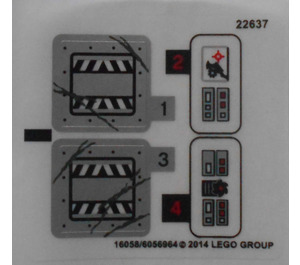 LEGO Sticker Sheet for Set 70726 (16058)
