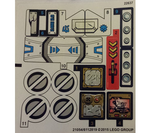 LEGO Sticker Sheet for Set 70737 Sheet 1 (21054)