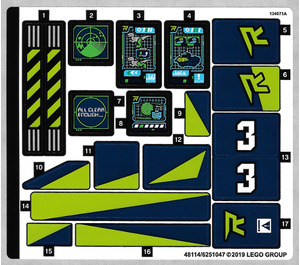 레고 Sticker Sheet for Set 70835 (48114)