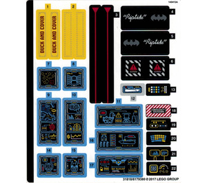 LEGO Sticker Sheet for Set 70909 (31818)