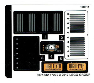 LEGO Sticker Sheet for Set 70911 (30715)