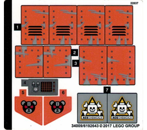 LEGO Sticker Sheet for Set 70914 (34009)