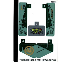 LEGO Aufkleber Sheet for Set 71745 (71549)