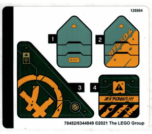 LEGO Autocollant Sheet for Set 71750 (78482)
