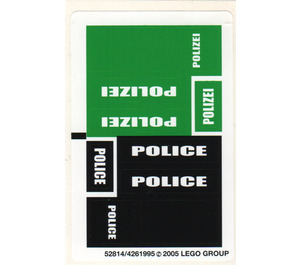 LEGO Autocollant Sheet for Set 7236 (Noir/Green Version) (52814)