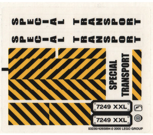 LEGO Sticker Sheet for Set 7249 (53230)