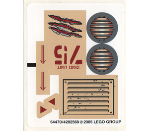 LEGO Sticker Sheet for Set 7296 / 7475 (54470)