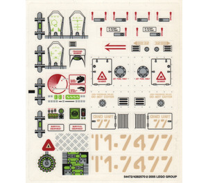 LEGO Sticker Sheet for Set 7298 / 7477 (54472)