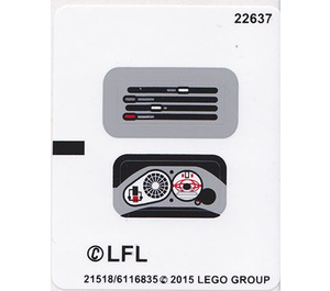 LEGO Aufkleber Sheet for Set 75091 (21518 / 21519)