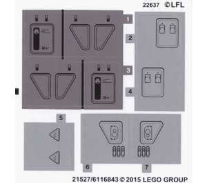 LEGO Sticker Sheet for Set 75100 (21527 / 21528)