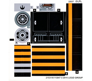 LEGO Sticker Sheet for Set 75102 (21531)
