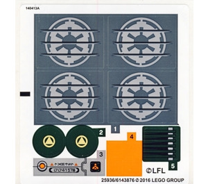 LEGO Sticker Sheet for Set 75141 (25936 / 25937)