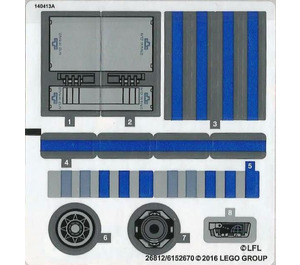 LEGO Sticker Sheet for Set 75149 (26812 / 26813)