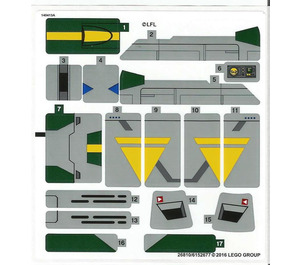 LEGO Sticker Sheet for Set 75150 (26810 / 26811)