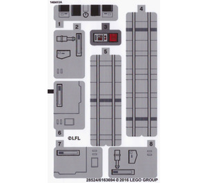 LEGO Sticker Sheet for Set 75154 (28524 / 28526)