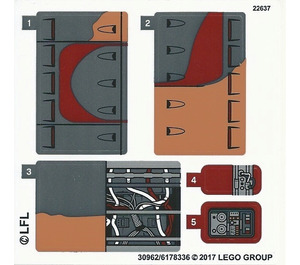 LEGO Sticker Sheet for Set 75173 (30962)