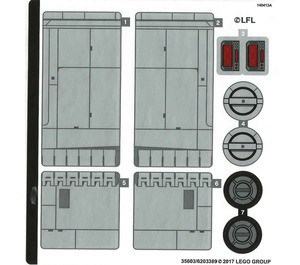 LEGO Sticker Sheet for Set 75188 (35603)