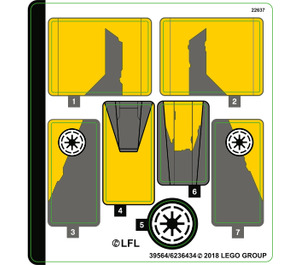 LEGO Aufkleber Sheet for Set 75214 (39564)