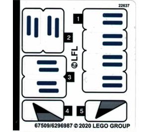 LEGO Sticker Sheet for Set 75276 (67509)