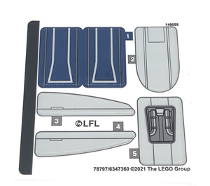LEGO Autocollant Sheet for Set 75316 (78797)