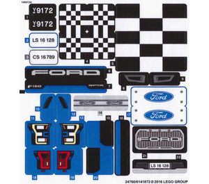 LEGO Sticker Sheet for Set 75875 (24760 / 24762)