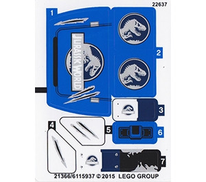 LEGO Autocollant Sheet for Set 75916 (21366 / 21367)