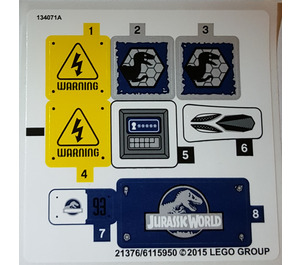 레고 Sticker Sheet for Set 75920 (21375 / 21376)