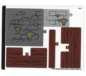 LEGO Sticker Sheet for Set 75947 (54118)