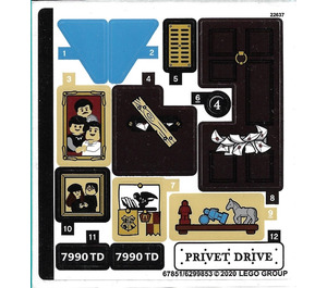 LEGO Sticker Sheet for Set 75968 (67851)