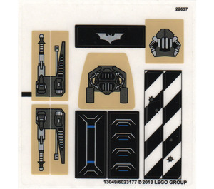 LEGO Sticker Sheet for Set 76001 (13049)