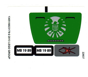 LEGO Sticker Sheet for Set 76004 (13051)